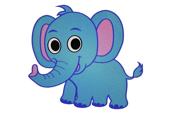 Baby Elephant. Machine embroidery file Fashion