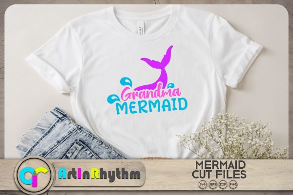 Grandma mermaid SVG   Family mermaid SVG Discount