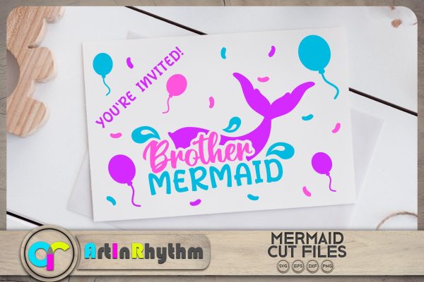 Brother mermaid SVG   Family mermaid SVG Online now - Image 2