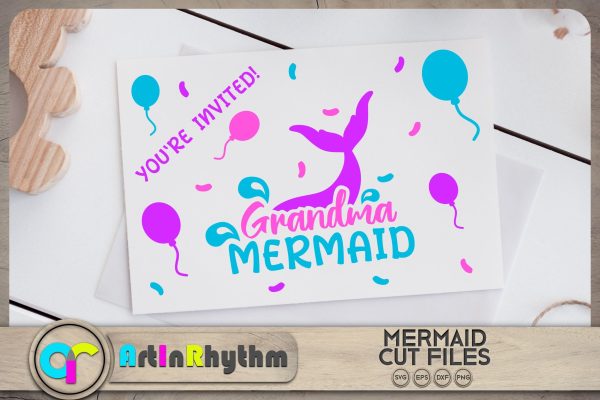 Grandma mermaid SVG   Family mermaid SVG Discount - Image 2