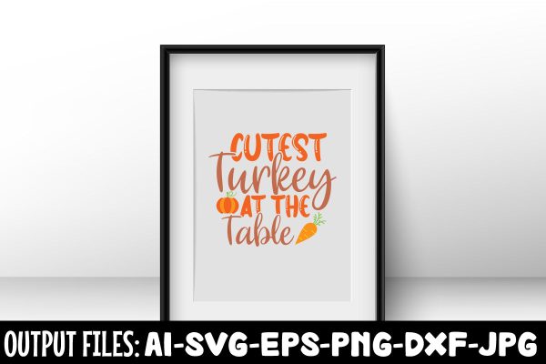 Cutest Turkey At The Table, SVG Design Discount - Image 2