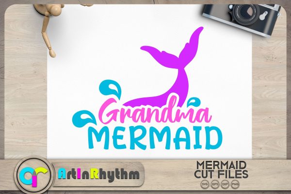 Grandma mermaid SVG   Family mermaid SVG Discount - Image 3