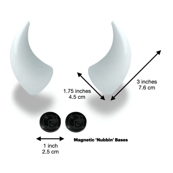 Large Horns White - Motorcycle Helmet Accessory For Discount - Image 3