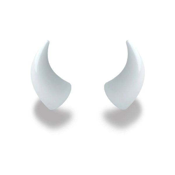 Large Horns White - Motorcycle Helmet Accessory For Discount
